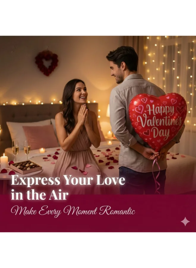 بارتي كاميل بالون فويل على شكل قلب  بوصة لعيد الحب